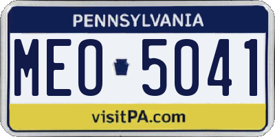 PA license plate MEO5041