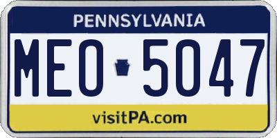 PA license plate MEO5047
