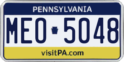 PA license plate MEO5048