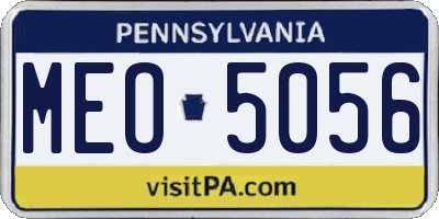 PA license plate MEO5056