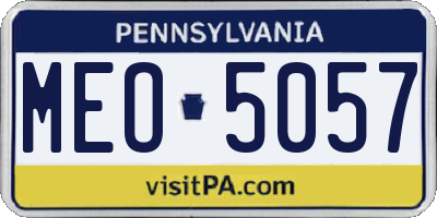 PA license plate MEO5057