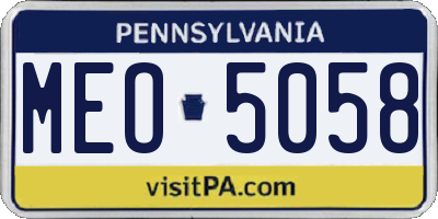 PA license plate MEO5058