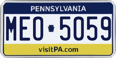 PA license plate MEO5059