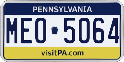 PA license plate MEO5064
