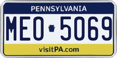 PA license plate MEO5069