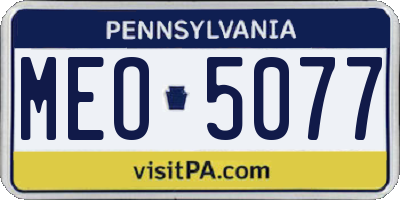 PA license plate MEO5077