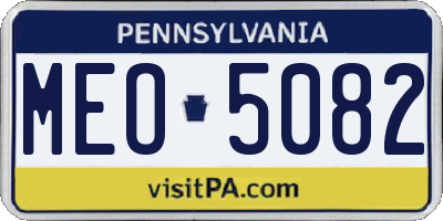 PA license plate MEO5082