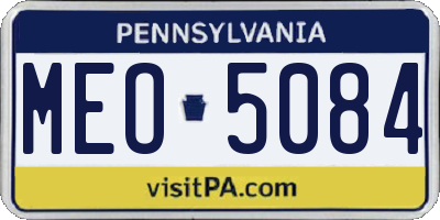 PA license plate MEO5084