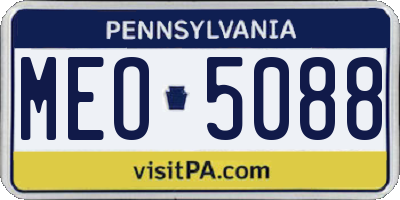 PA license plate MEO5088