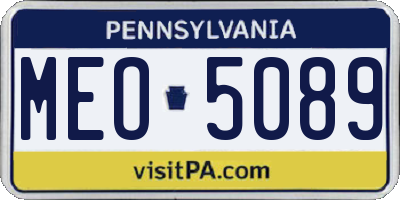 PA license plate MEO5089