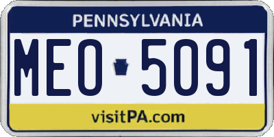 PA license plate MEO5091