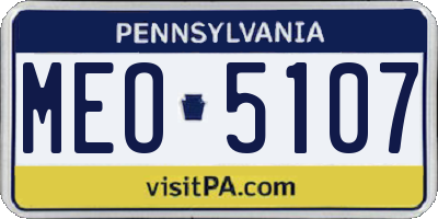 PA license plate MEO5107