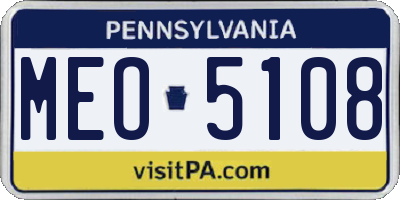 PA license plate MEO5108