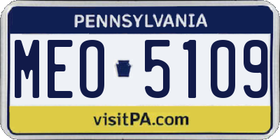 PA license plate MEO5109