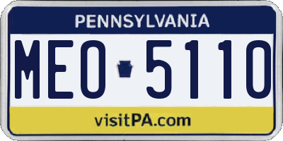 PA license plate MEO5110