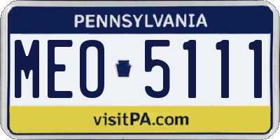 PA license plate MEO5111