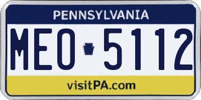 PA license plate MEO5112