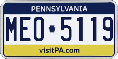 PA license plate MEO5119