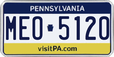 PA license plate MEO5120