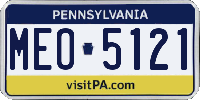 PA license plate MEO5121