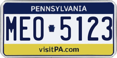 PA license plate MEO5123