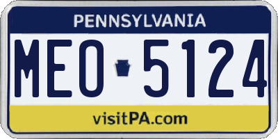 PA license plate MEO5124