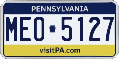 PA license plate MEO5127