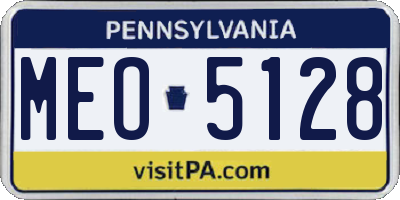 PA license plate MEO5128