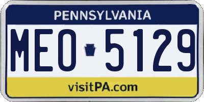 PA license plate MEO5129