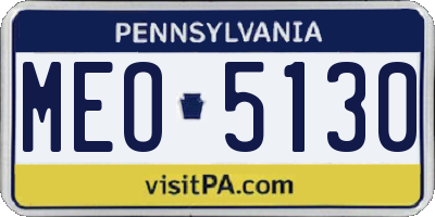 PA license plate MEO5130