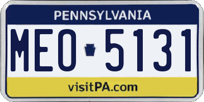 PA license plate MEO5131