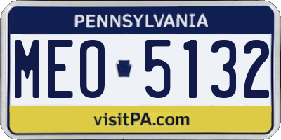 PA license plate MEO5132