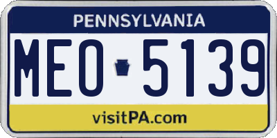 PA license plate MEO5139
