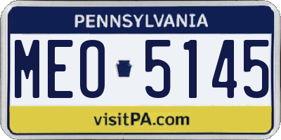 PA license plate MEO5145