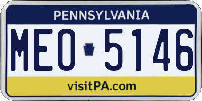PA license plate MEO5146