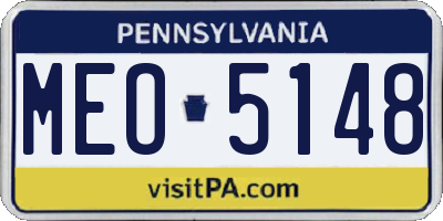 PA license plate MEO5148