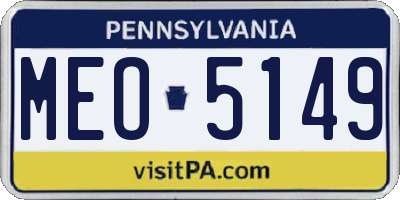 PA license plate MEO5149