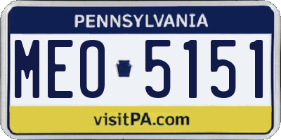 PA license plate MEO5151