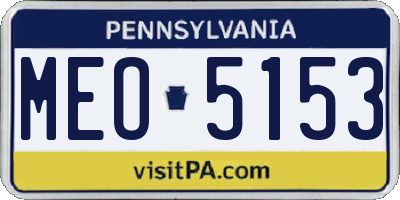 PA license plate MEO5153