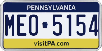 PA license plate MEO5154