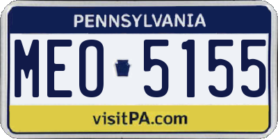 PA license plate MEO5155