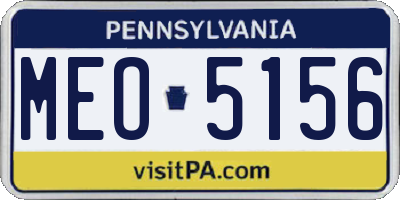 PA license plate MEO5156