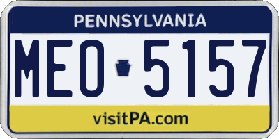PA license plate MEO5157