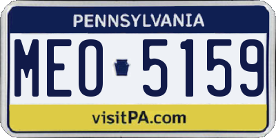 PA license plate MEO5159