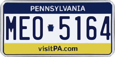 PA license plate MEO5164
