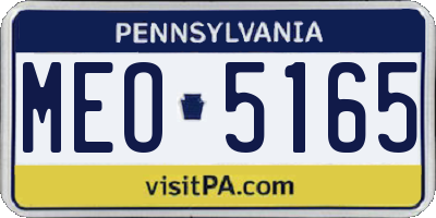 PA license plate MEO5165