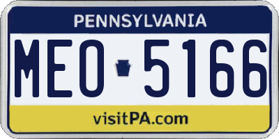 PA license plate MEO5166