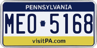 PA license plate MEO5168