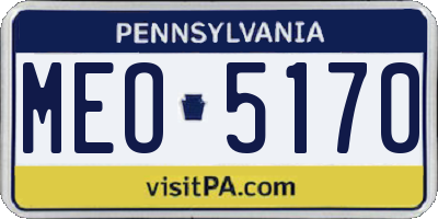 PA license plate MEO5170