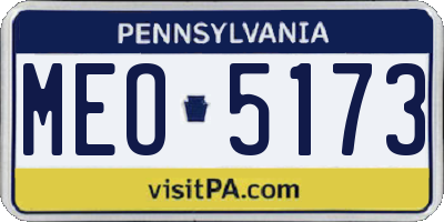 PA license plate MEO5173